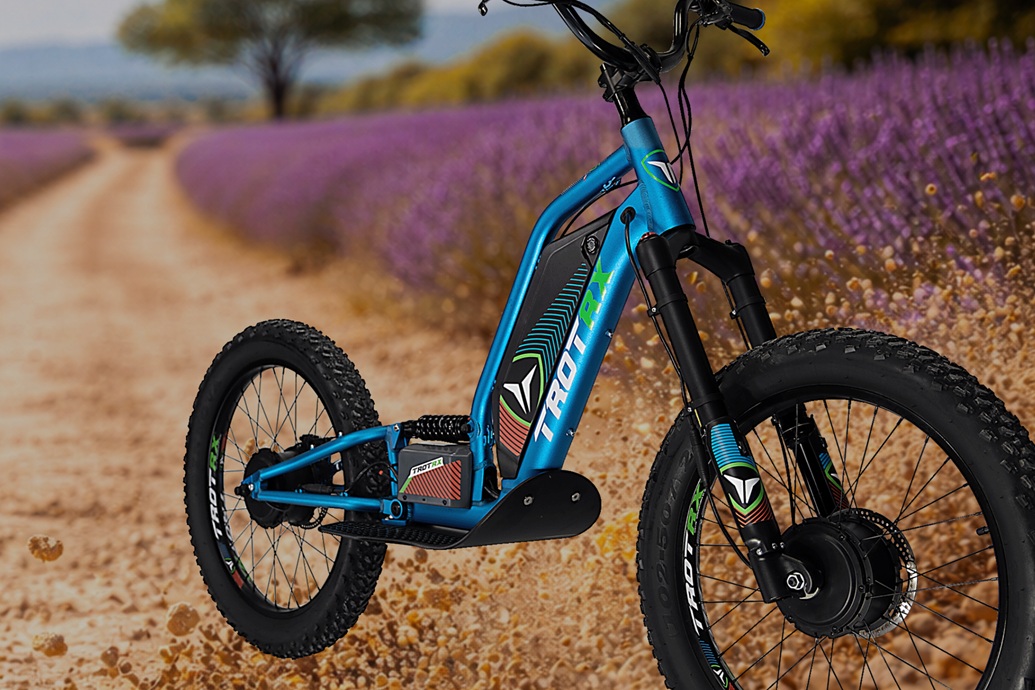 Location trottinette &eacute;lectrique tout-terrain TROTRX E-SCOOT 24 pouces 2x2 750 EVO 2026 &agrave; l&rsquo;Alpe d&rsquo;Huez