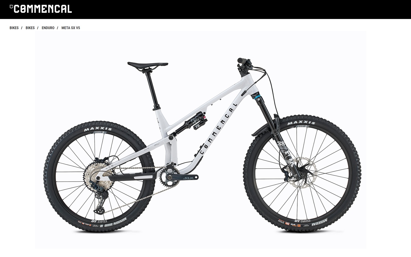 Location VTT enduro COMMENCAL Meta SX V5 Essentiel 2026 &agrave; l&rsquo;Alpe d&rsquo;Huez